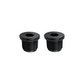 Aquarius Wellness pressure gauge plug 1/4-inch for housing cap, shown in black with threaded connection.