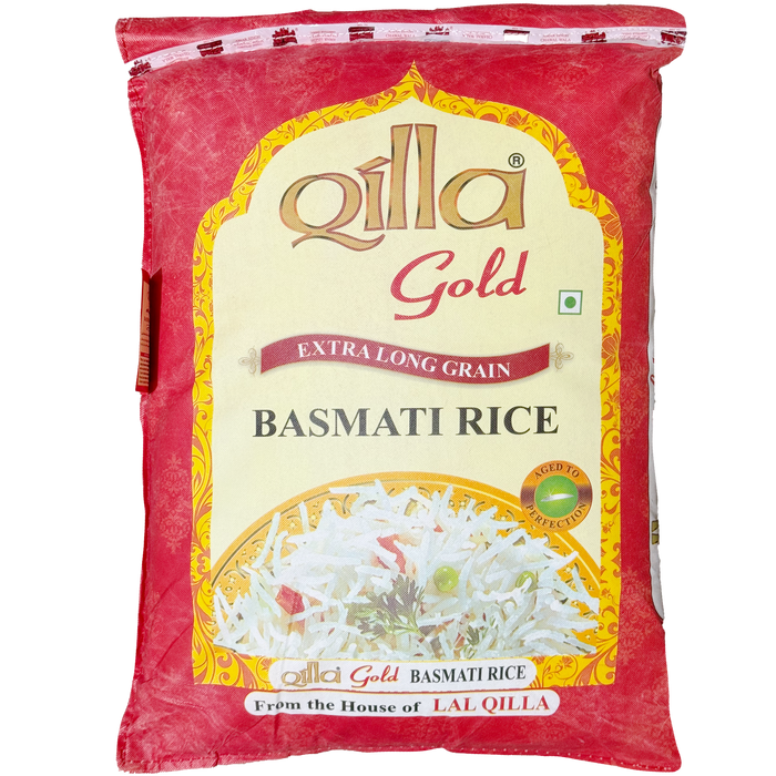 Qilla Gold Extra Long Steam Basmati Rice, 40lb/18.1kg