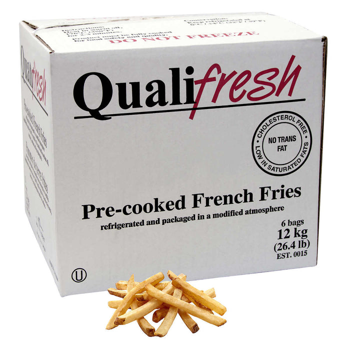 Qualifresh Pre-cooked French Fries 7/16 Skin-on 6x2kg
