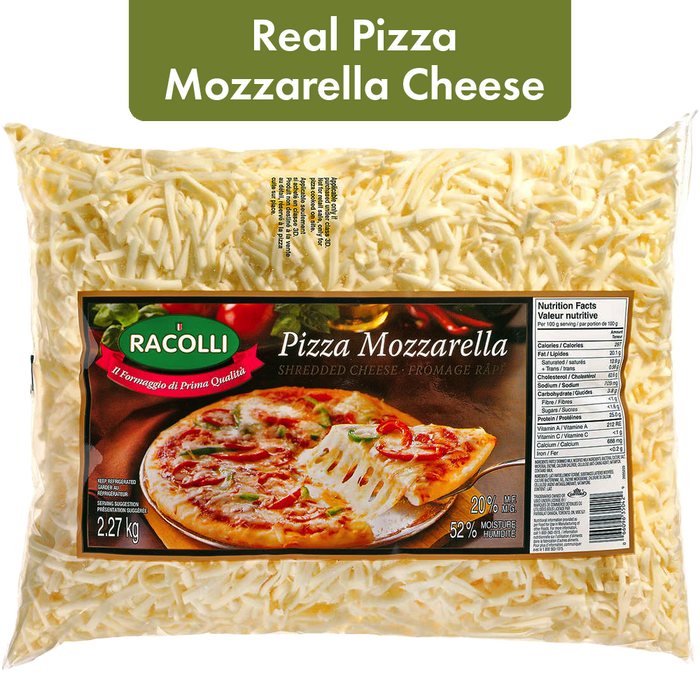 Racolli Pizza Mozzarella Shred Cheese 20%M.F. - 2.27kg