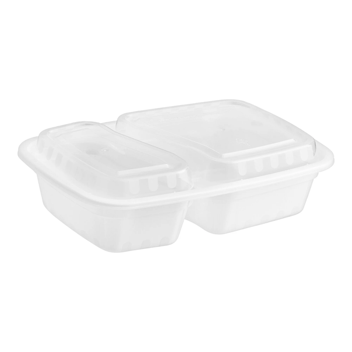 Rectangular PP 2-Comp Container & Lid (32oz, Premium), 150 Count