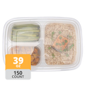 Rectangular PP 3-Comp Container & Lid (32oz, Premium), 150 Count