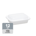Rectangular PP Container & Lid (12oz, Standard), 150 Count