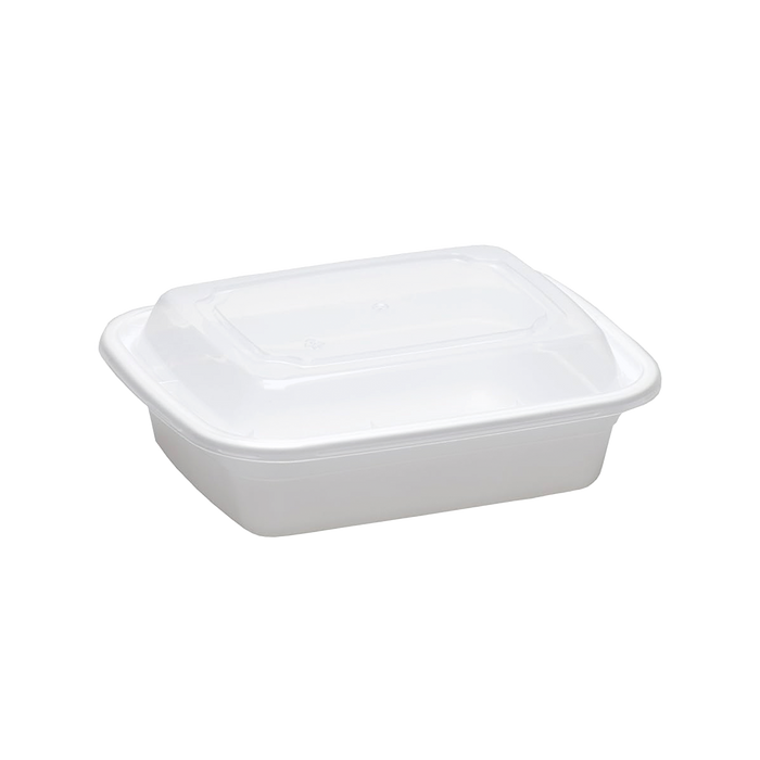 Rectangular PP Container & Lid (16oz, Standard), 150 Count