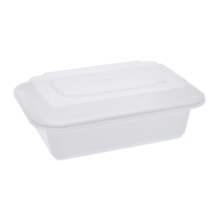 Rectangular PP Container & Lid (24oz, Standard), 150 Count