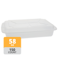 Rectangular PP Container & Lid (58oz, Premium), 150 Count