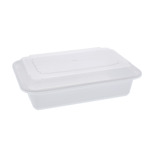 Rectangular PP Container & Lid (58oz, Premium), 150 Count