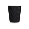 Ripple Coffee Cup (12oz, Black), 500 Count