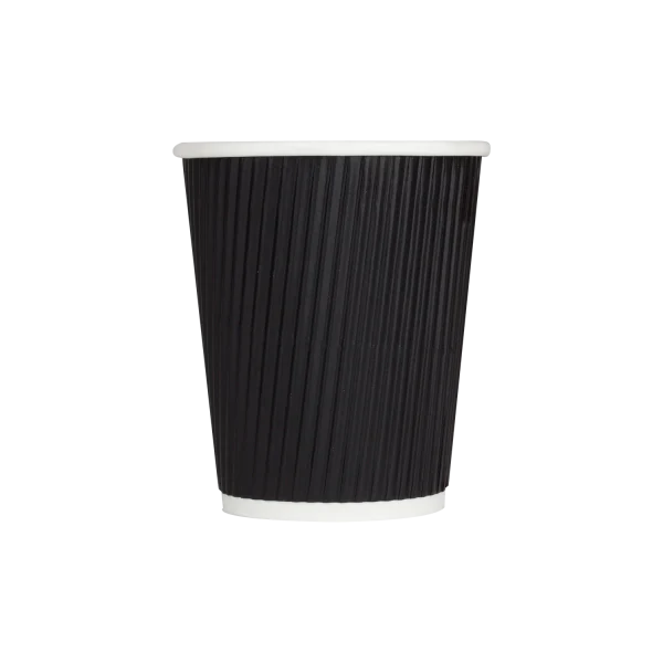 Ripple Coffee Cup (8oz, Black), 500 Count