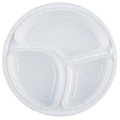 Round 9in PP 3-Comp Container & Lid (33oz, Premium), 150 Count