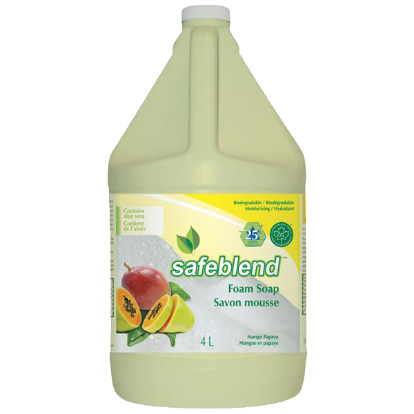 Safeblend Hand & Body Soap (Foam, Mango Papaya Scent, with Aloe Vera), 4L