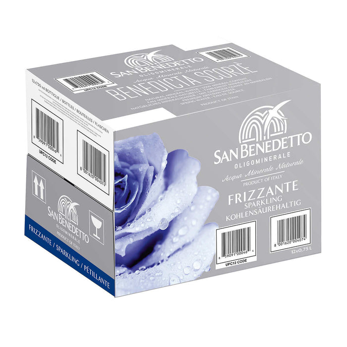 San Benedetto Sparkling Natural Mineral Water 12x750mL