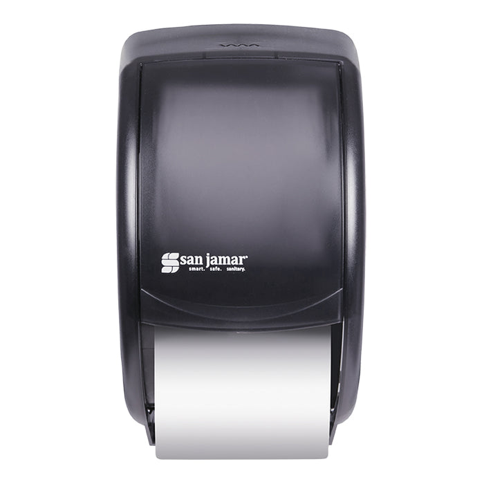 San Jamar Bath Tissue Dispenser (Double Roll, Universal, Gray) 1 Count