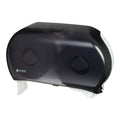 San Jamar Jumbo Roll Bath Tissue Dispenser (Double Roll, Universal, Black) 1 Count