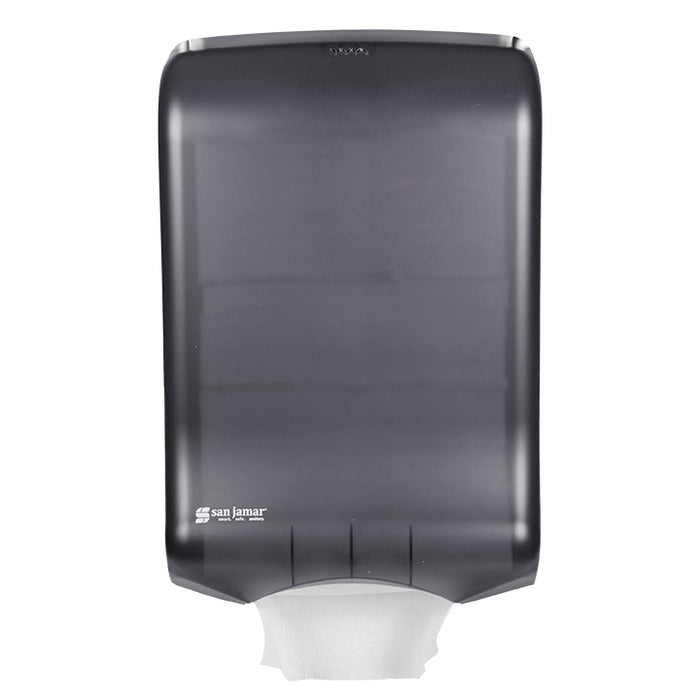 San Jamar Multifold/C-Fold Hand Towel Dispenser (Universal, Gray), 1 Count