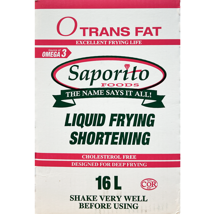 Saporito Premium Liquid Vegetable Shortening Jib, 16L
