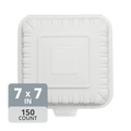 SavyPak Hinged PP Take-Out (7 x 7 x 2.8in), 150 Count