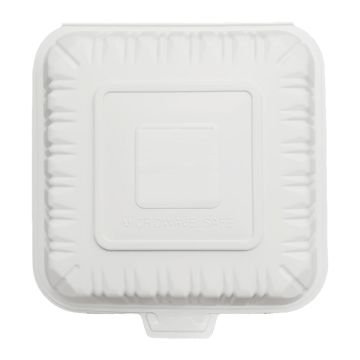 SavyPak Hinged PP Take-Out (8 x 8 x 3in, 1 Comp), 150 Count