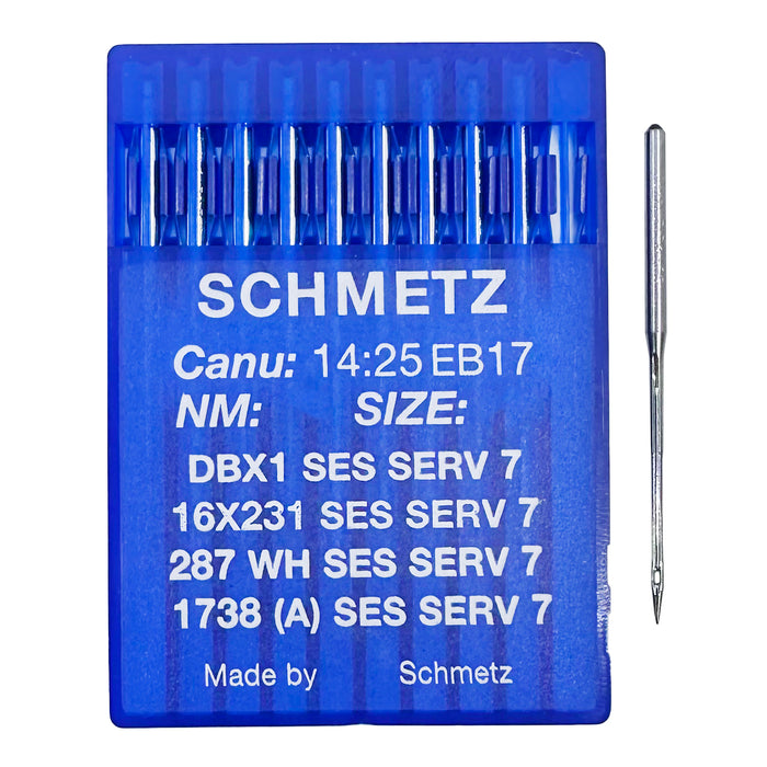 Schmetz 16x231SES SERV7 Reinforced Light Ball Point Needles [Box of 100]