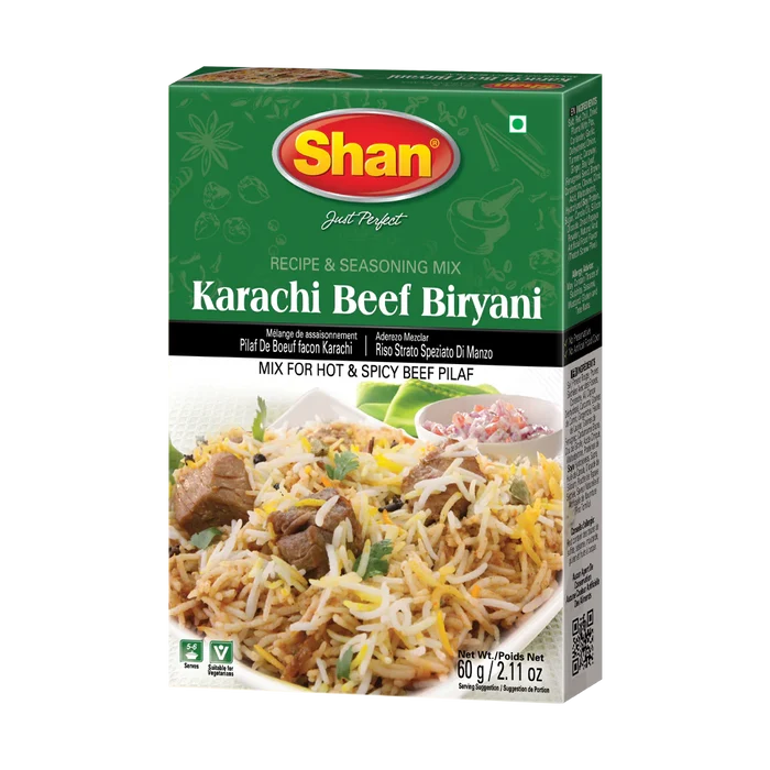 Shan Biryani Karachi Beef Mix 60g, 6 Count