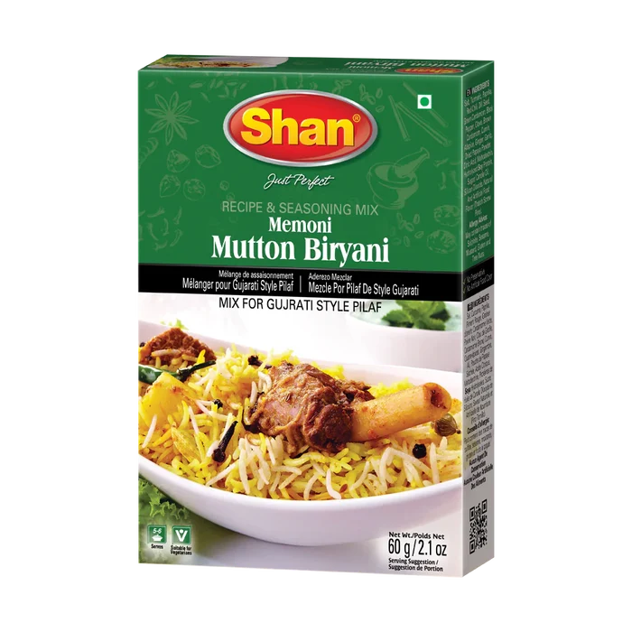 Shan Biryani Memoni Mutton Mix 60g, 6 Count