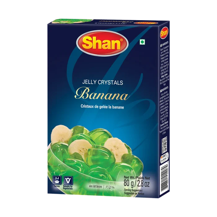 Shan Jelly Crystal Banana Mix 80g, 6 Count