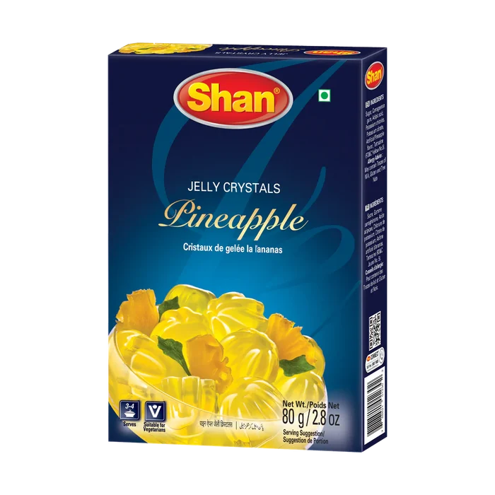Shan Jelly Crystal Pineapple Mix 80g, 6 Count