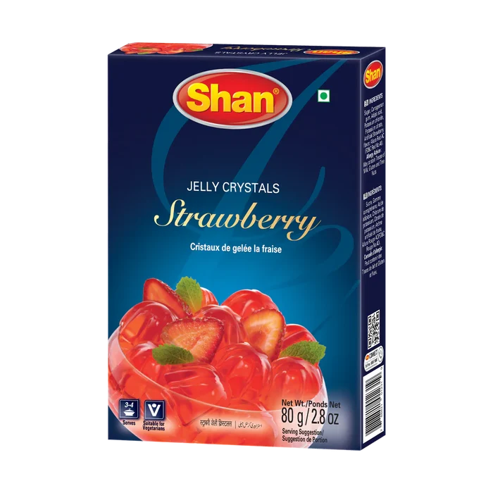 Shan Jelly Crystal Strawberry Mix 80g, 6 Count