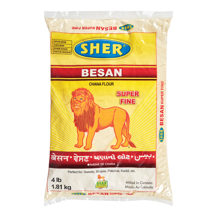 Sher Besan Flour Super Fine, 4lb/1.81kg