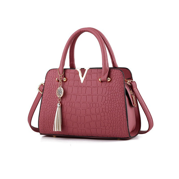 Signature V Monogram Casual Wild Handbag