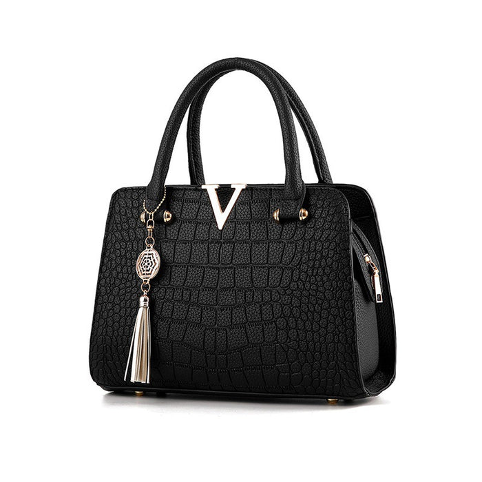 Signature V Monogram Casual Wild Handbag
