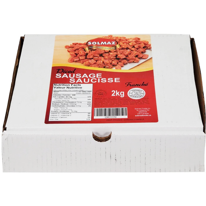 Solmaz Frz Diced Sausage Halal 2kg