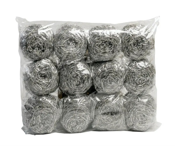 Stainless-Steel Scour Pad (50g), 12 Count
