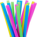 Stone Plastic Stout Straw Assorted Neon (8-in, Unwrapped, Bubble Tea), 600 Count