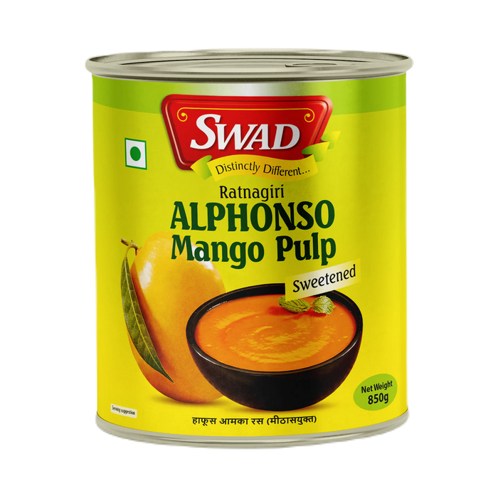 Swad Alphonso Mango Pulp 850g, 24 Count