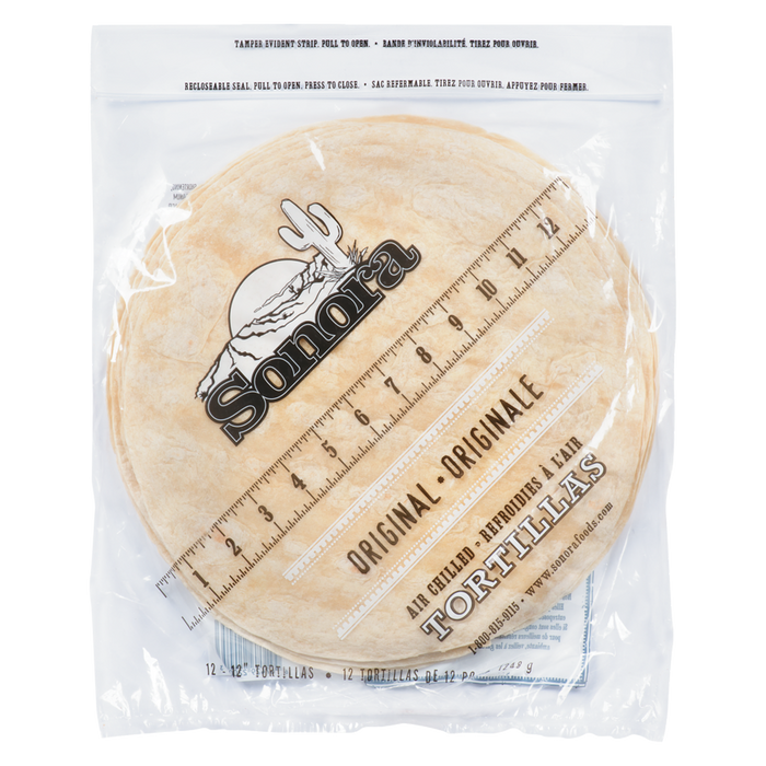 Tortilla 12in White Flour - 144 Count