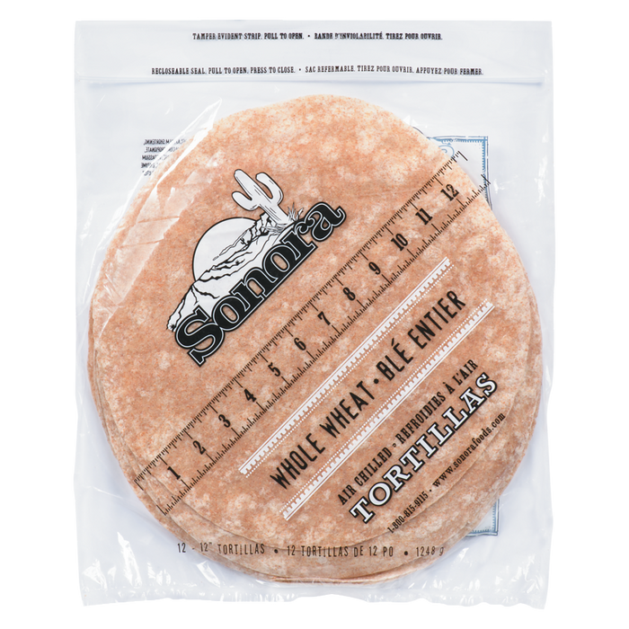 Tortilla 12in Whole Wheat - 144 Count
