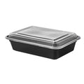 UltraBox Rectangular PP Container & Lid (24oz, Ultra, Black), 150 Count