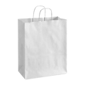 White Paper Bags Twisted Handle (10 x 5 x 13in, Vanity), 250 Count