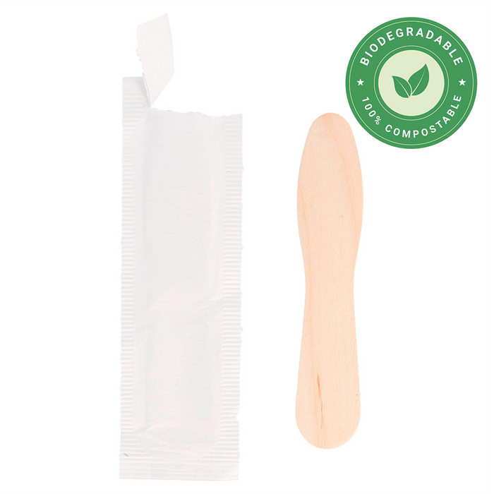 Wooden Ice Cream Spoon (Wrapped), 1000 Count